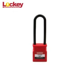Lockey - Candado de seguridad con grillete de plástico, 76 mm