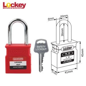 Candado de bloqueo de seguridad rojo